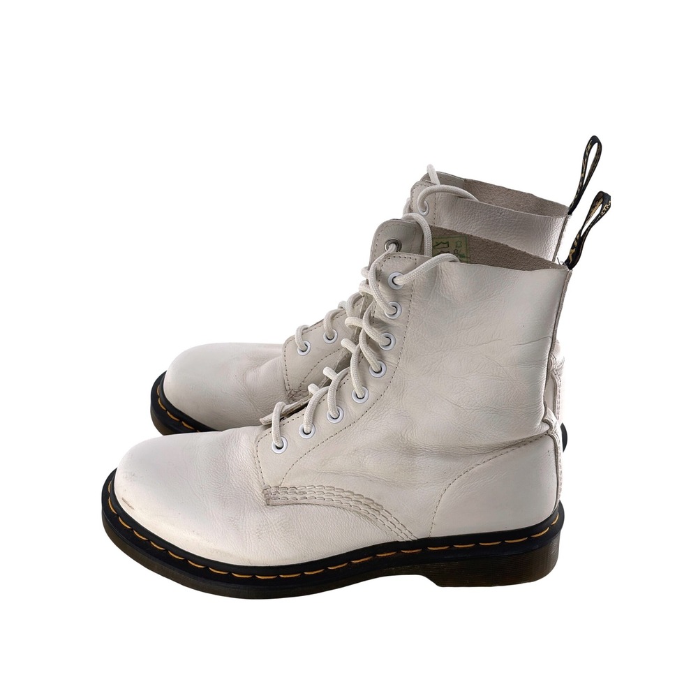 Dr. Martensโ Boots 1460 Pascal White Leather Women Size 9 Combat